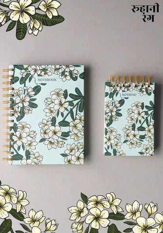 Frangipani green - Notebook & Notepad Set Frangipani green - Notebook & Notepad Set