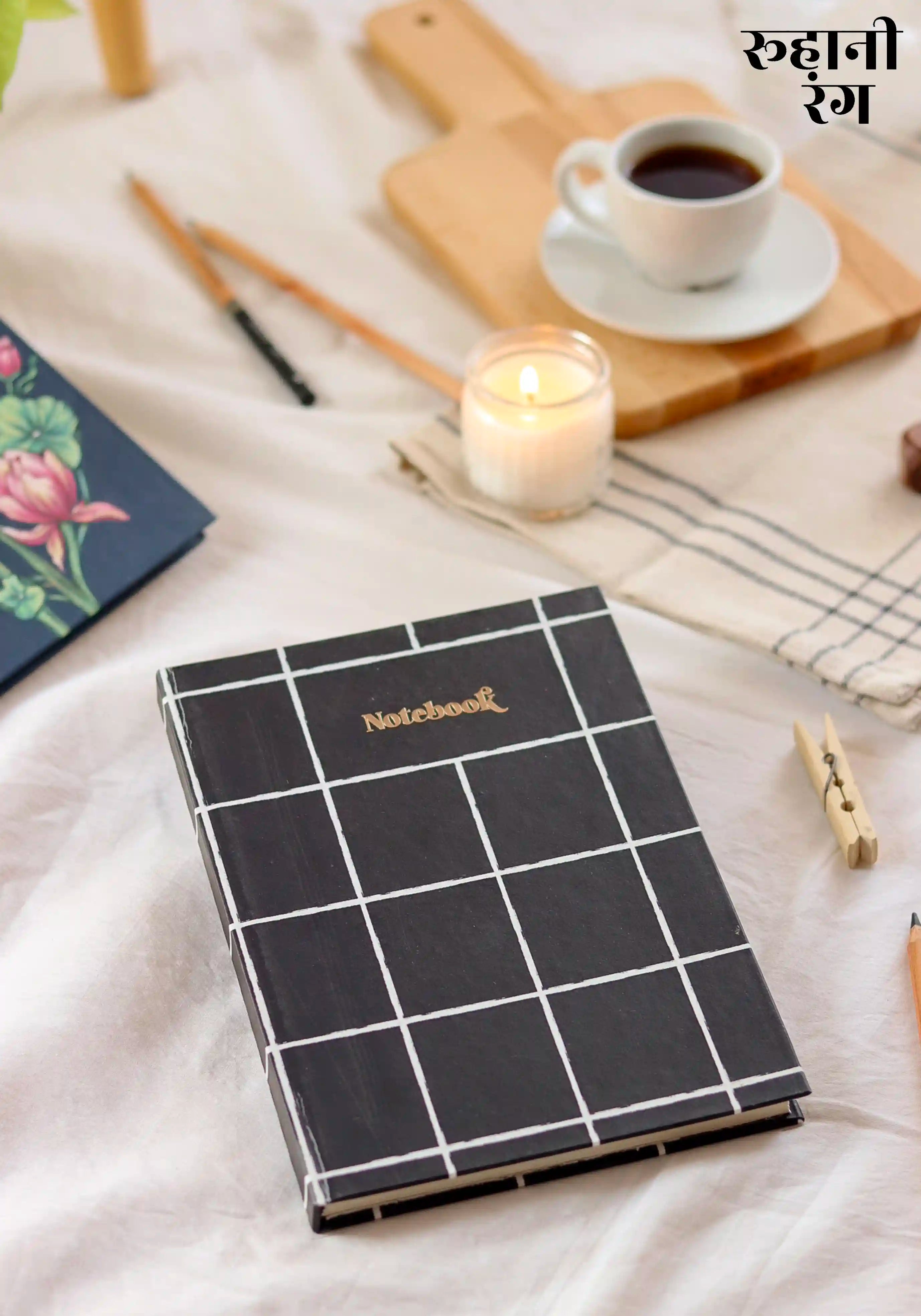 Virginia Ruled Journal Ruled Journal - Plaid Black – Roohani Rang