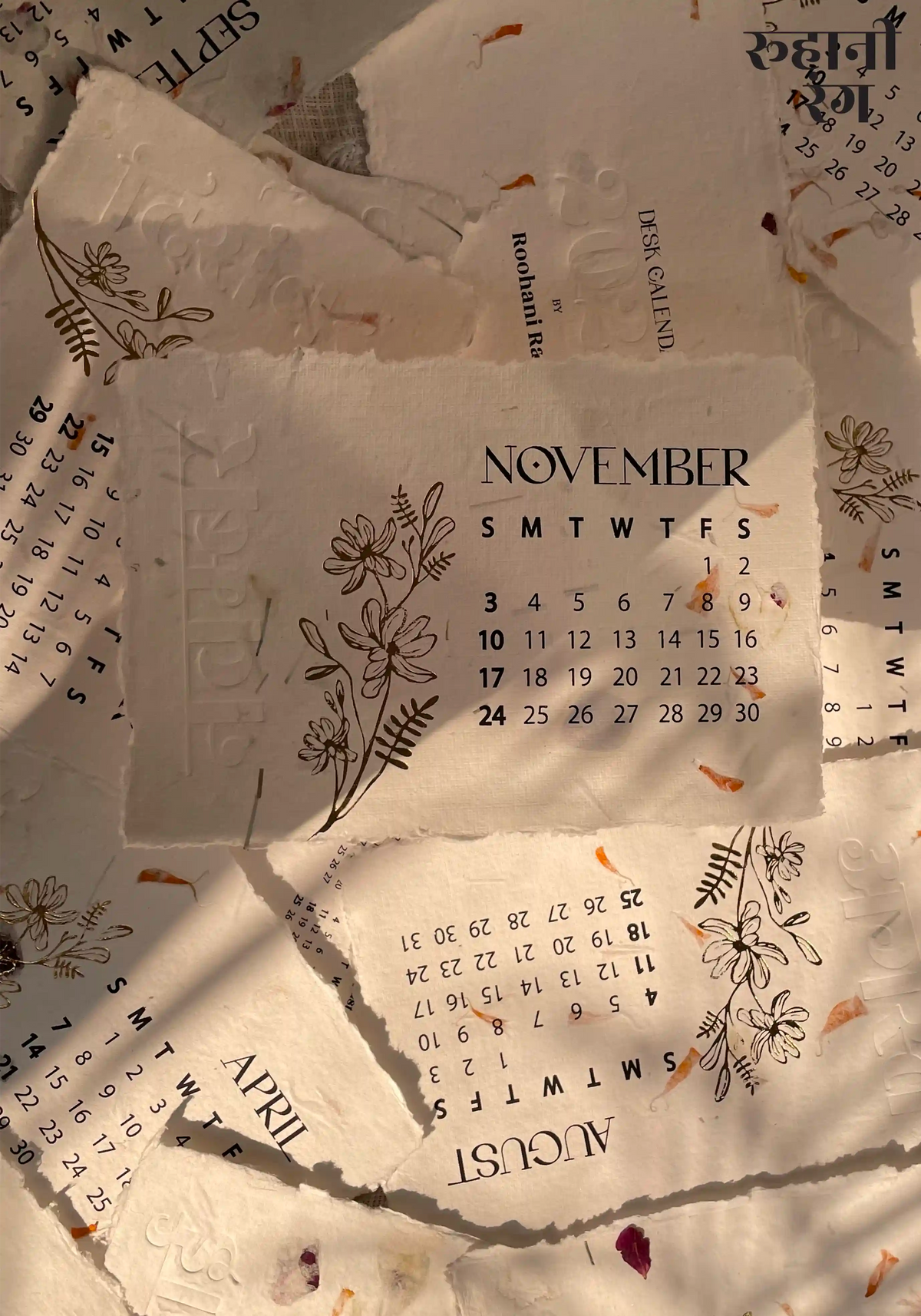 2025 Petals Desk Calendar