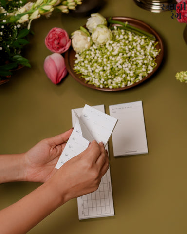 Eco-friendly 2026 planner by Roohanirang on desk with pens and art supplies for mindful journaling