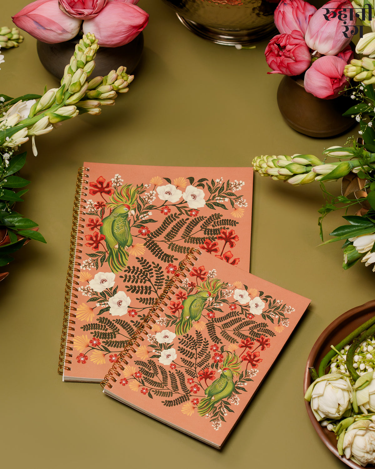 Narangi Parrot ~ Softbind Ruled Notebooks
