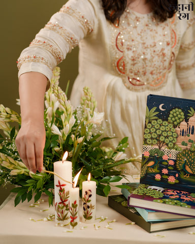 Flower Petals Candles ~ Set of 6