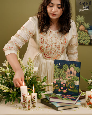 Flower Petals Candles ~ Set of 6